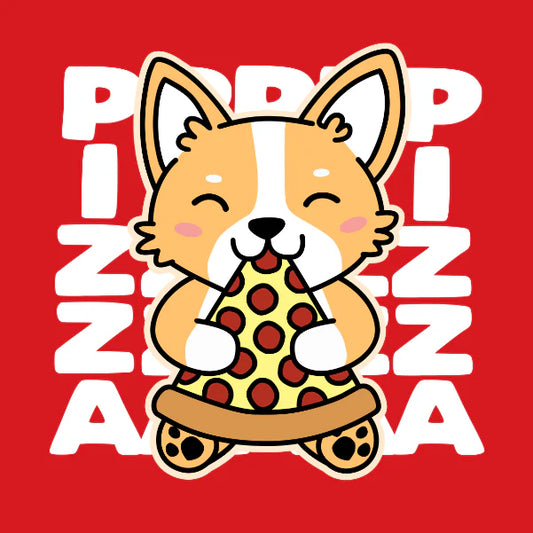 Corgi Pizza T-Shirt